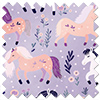 Pony Pals, Lilac - Motorised Roman Blind